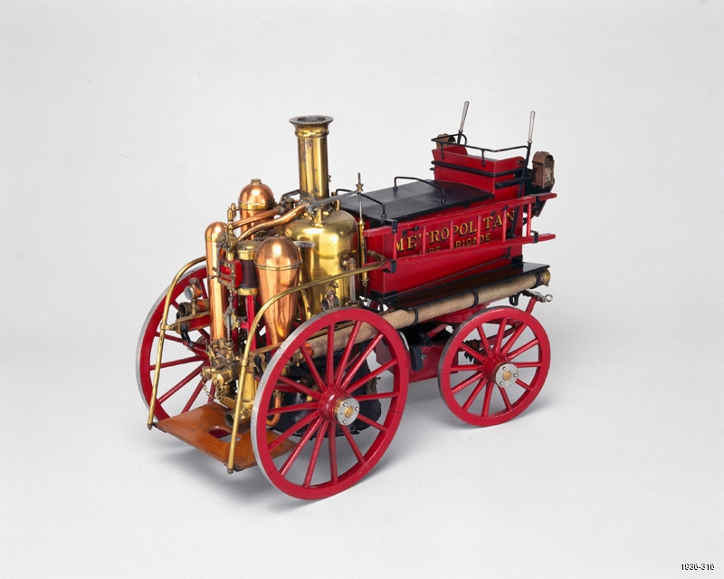 Picture of a fire engine from c.1860, part of the Science Museum's collection.